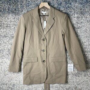 TopShop Belted Blazer Tan Button Up Jacket Size US 2 Top Shop Top Shop